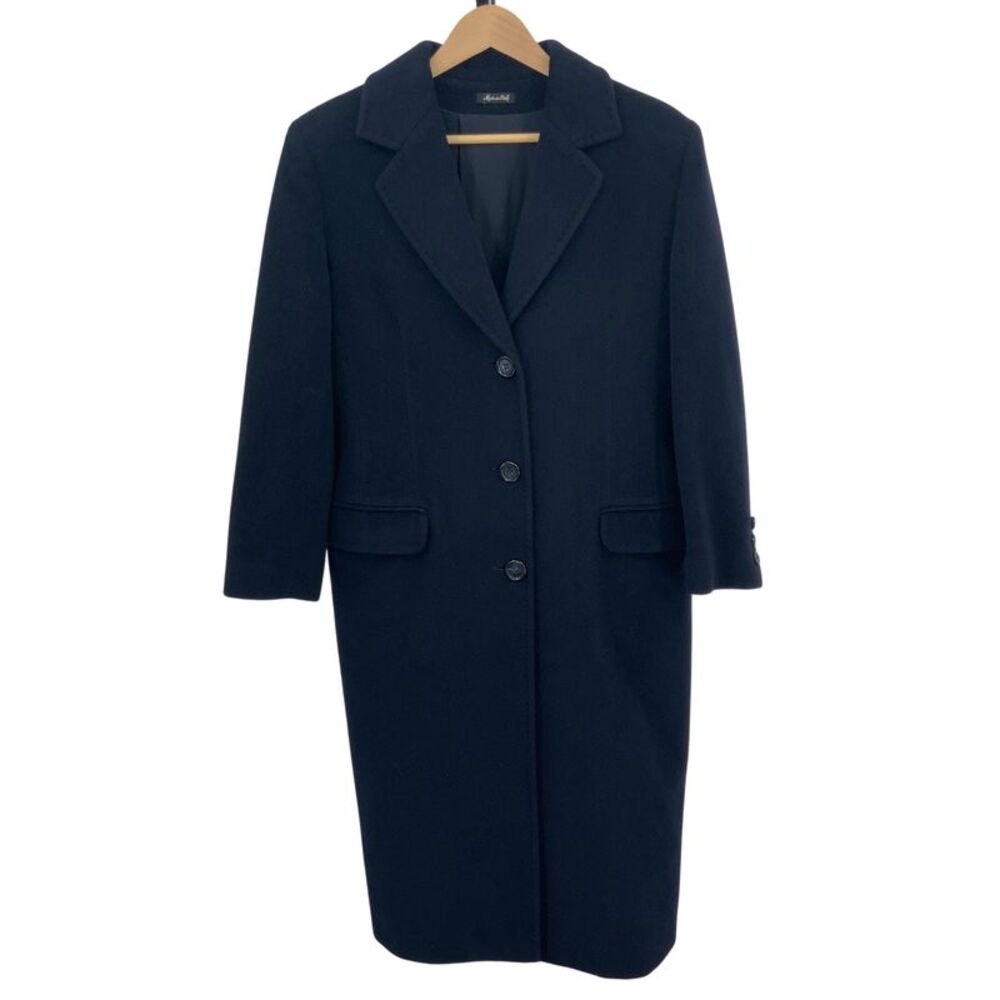 Made In Italy Single Breasted Wool Overcoat Blue 8
